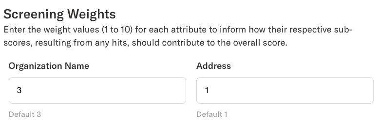Screening Relevance Weights